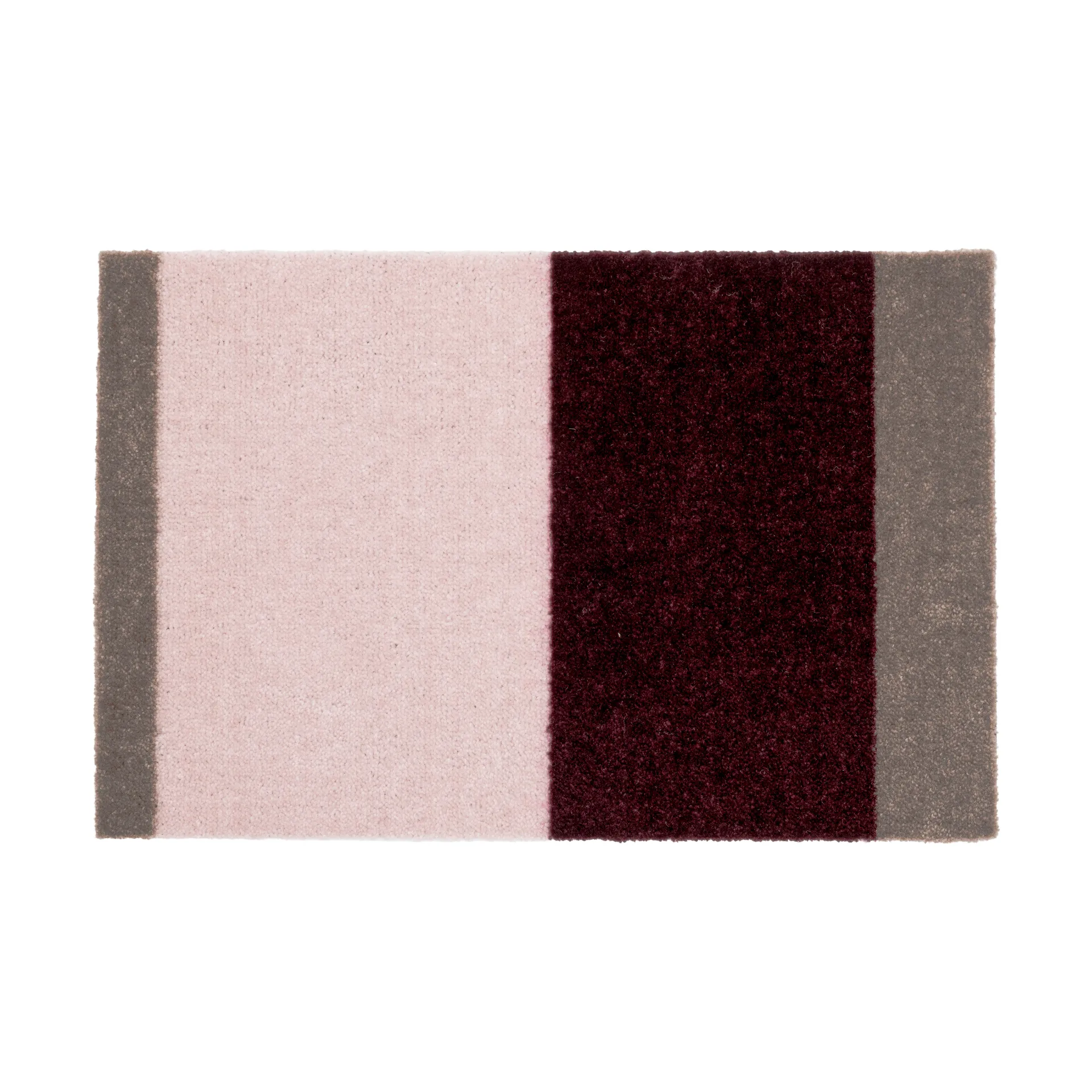 Stripes dörrmatta horisontell, Bordeaux-rose-sand, 40x60 cm tica copenhagen