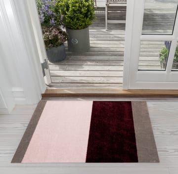 Stripes dörrmatta horisontell - Bordeaux-rose-sand, 60x90 cm - tica copenhagen