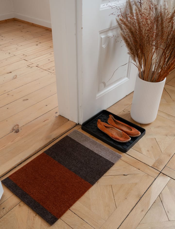 Stripes dörrmatta horisontell, Brown-terrakotta, 40x60 cm tica copenhagen