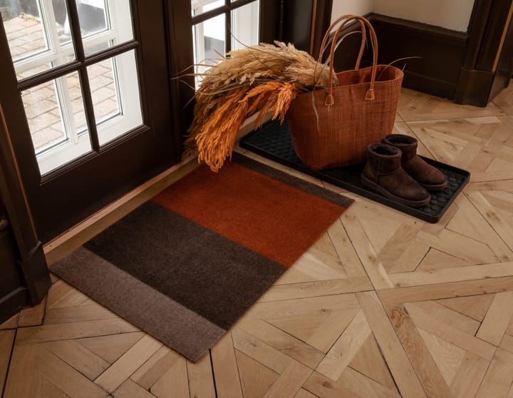 Stripes dörrmatta horisontell, Brown-terrakotta, 60x90 cm tica copenhagen