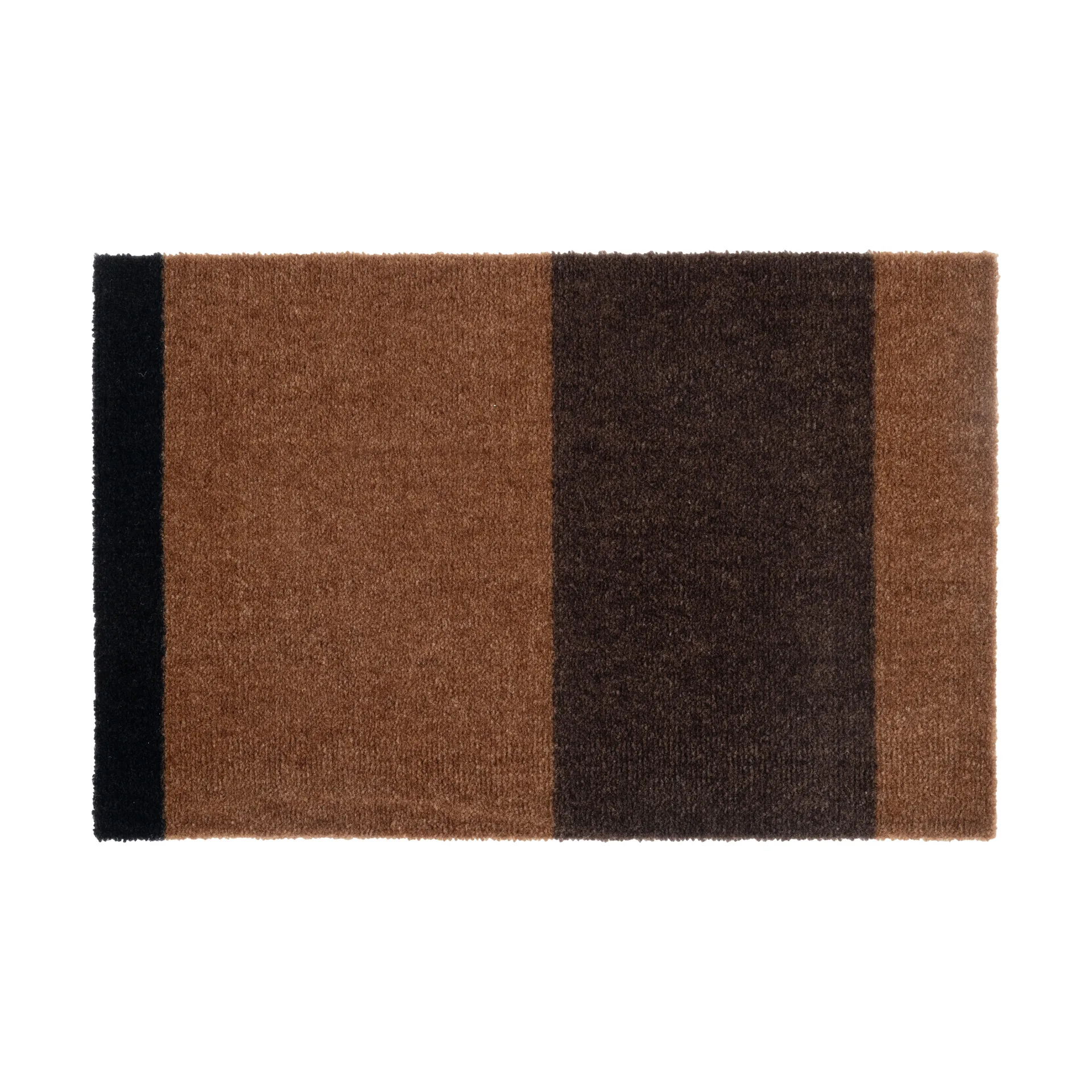 Stripes dörrmatta horisontell, Cognac-dark brown-black, 40x60 cm tica copenhagen