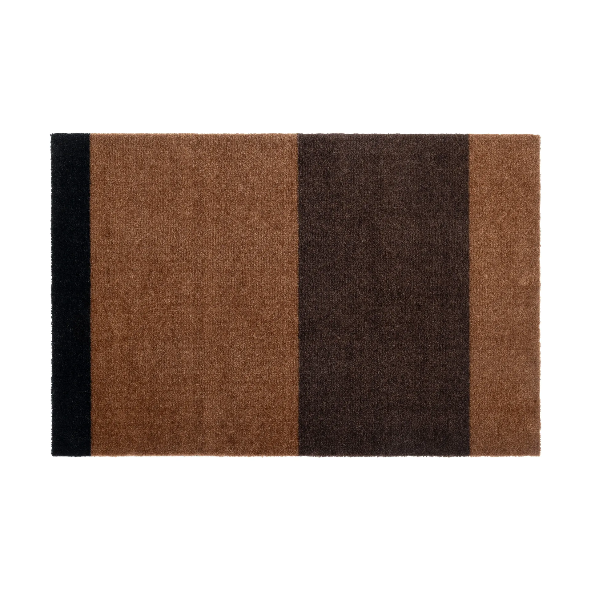 Stripes dörrmatta horisontell, Cognac-dark brown-black, 60x90 cm tica copenhagen