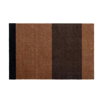 Stripes dörrmatta horisontell - Cognac-dark brown-black, 60x90 cm - tica copenhagen