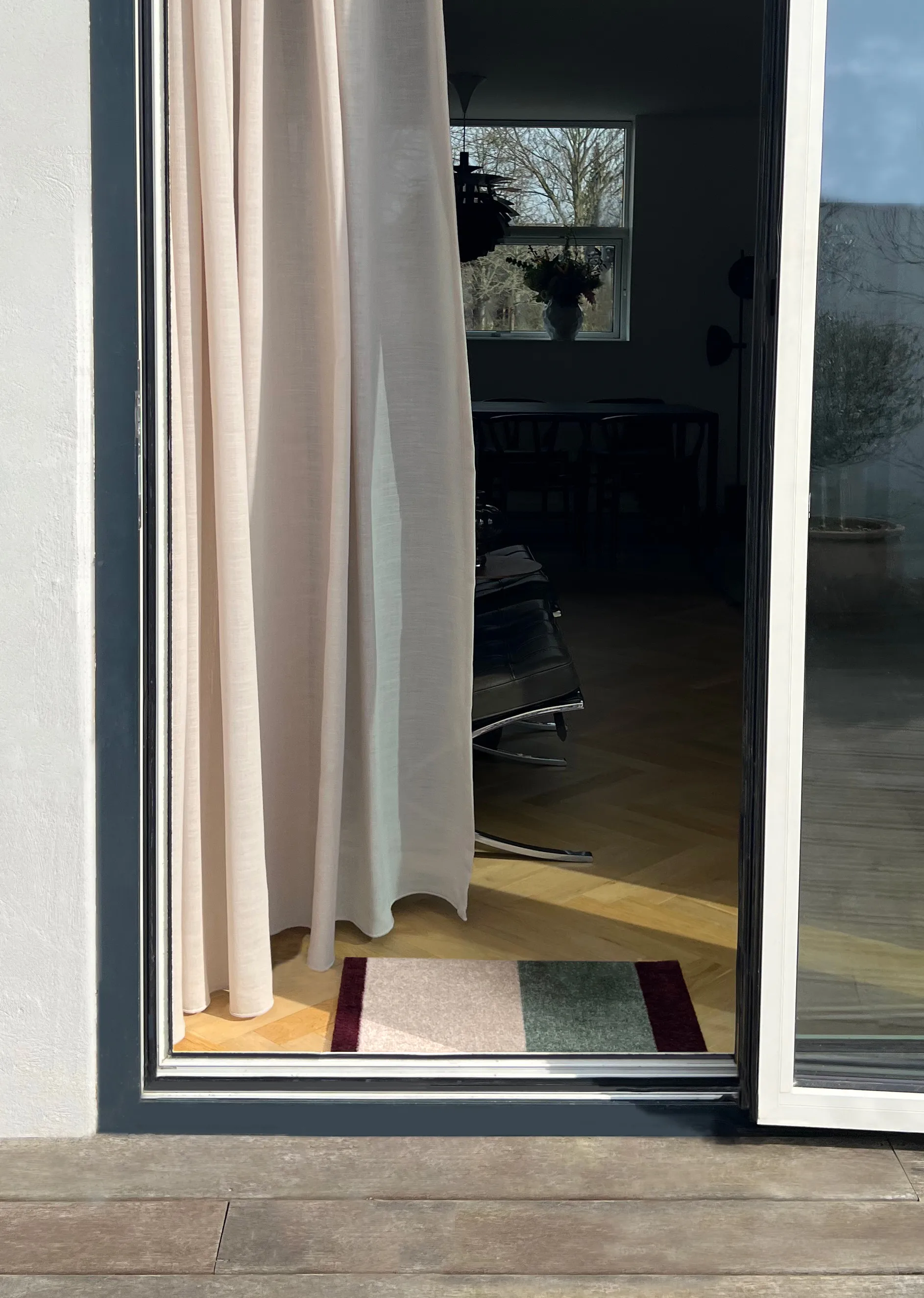 Stripes dörrmatta horisontell, Green-ivory-bordeaux, 40x60 cm tica copenhagen