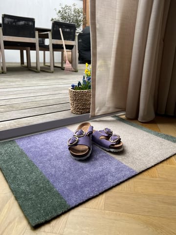 Stripes dörrmatta horisontell - Lilac-ivory-green, 40x60 cm - tica copenhagen