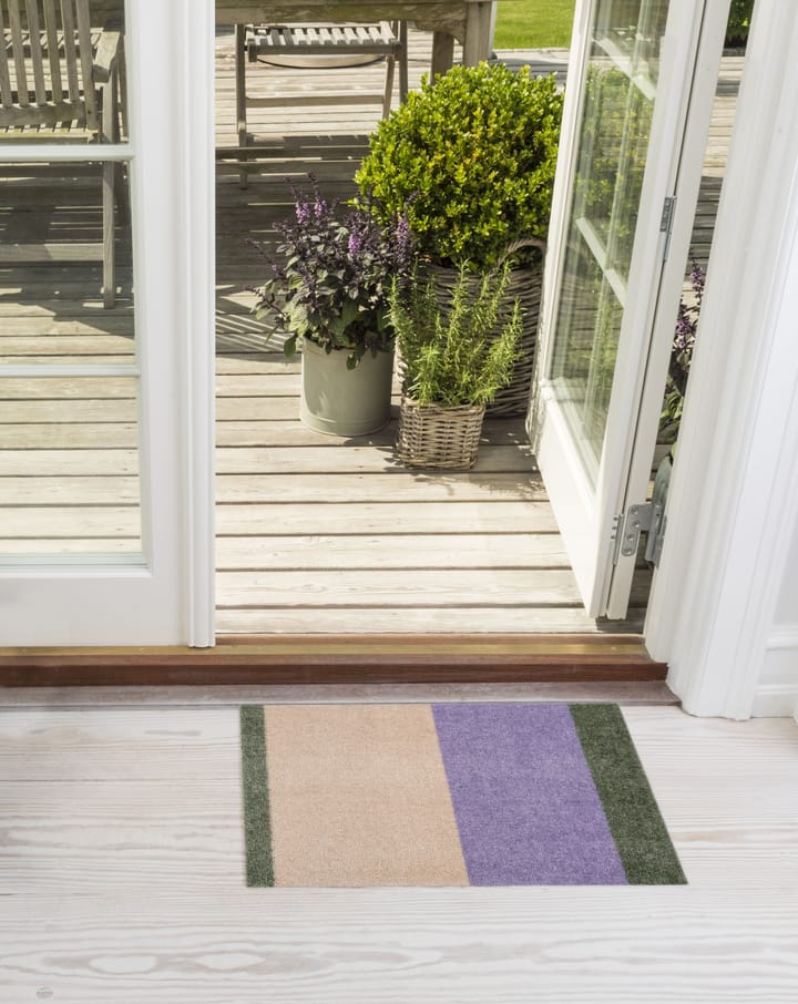 Stripes dörrmatta horisontell, Lilac-ivory-green, 40x60 cm tica copenhagen
