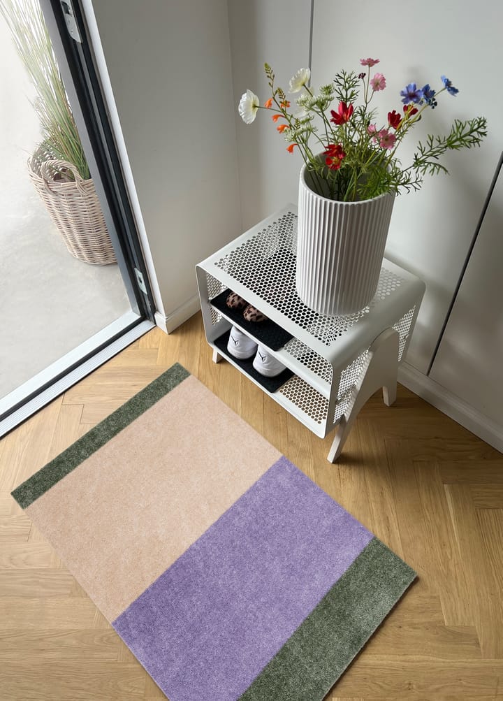 Stripes dörrmatta horisontell, Lilac-ivory-green, 60x90 cm tica copenhagen