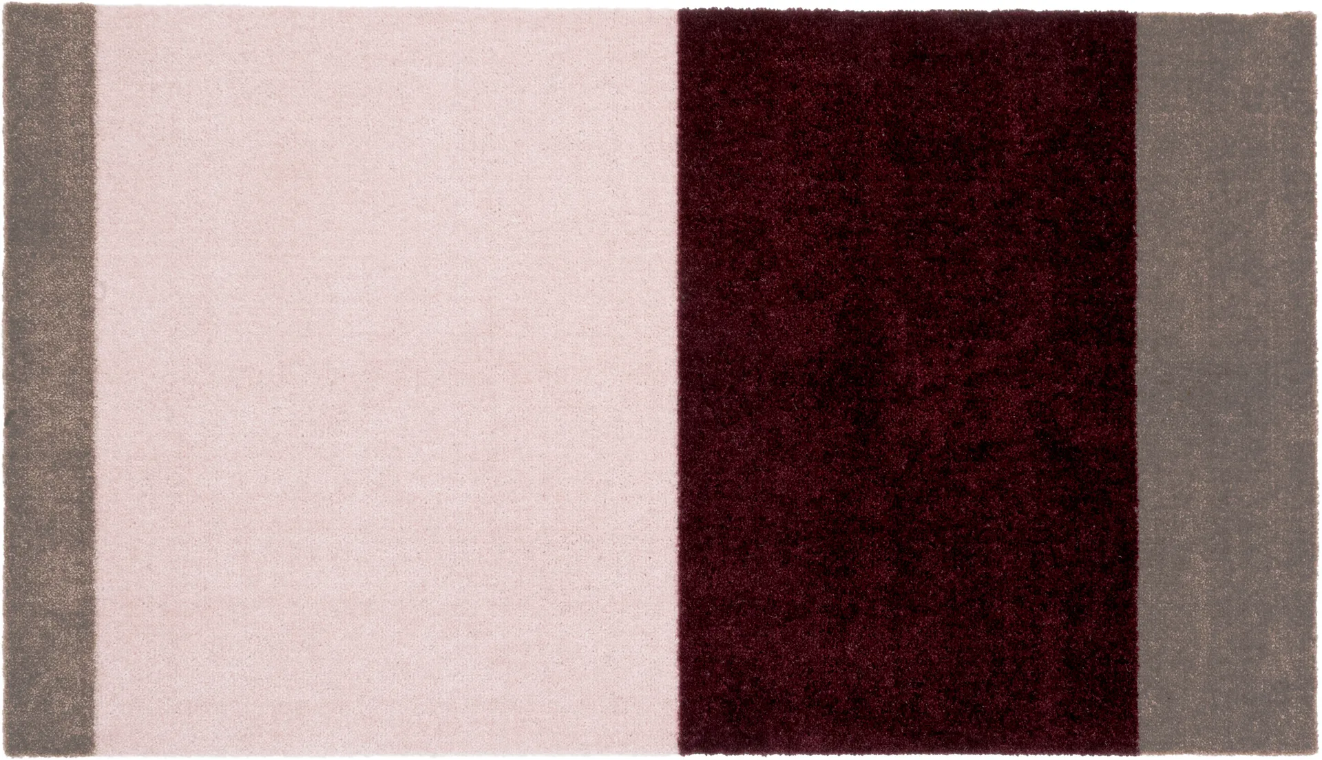 Stripes gångmatta horisontell, Bordeaux-rose-sand, 67x120 cm tica copenhagen