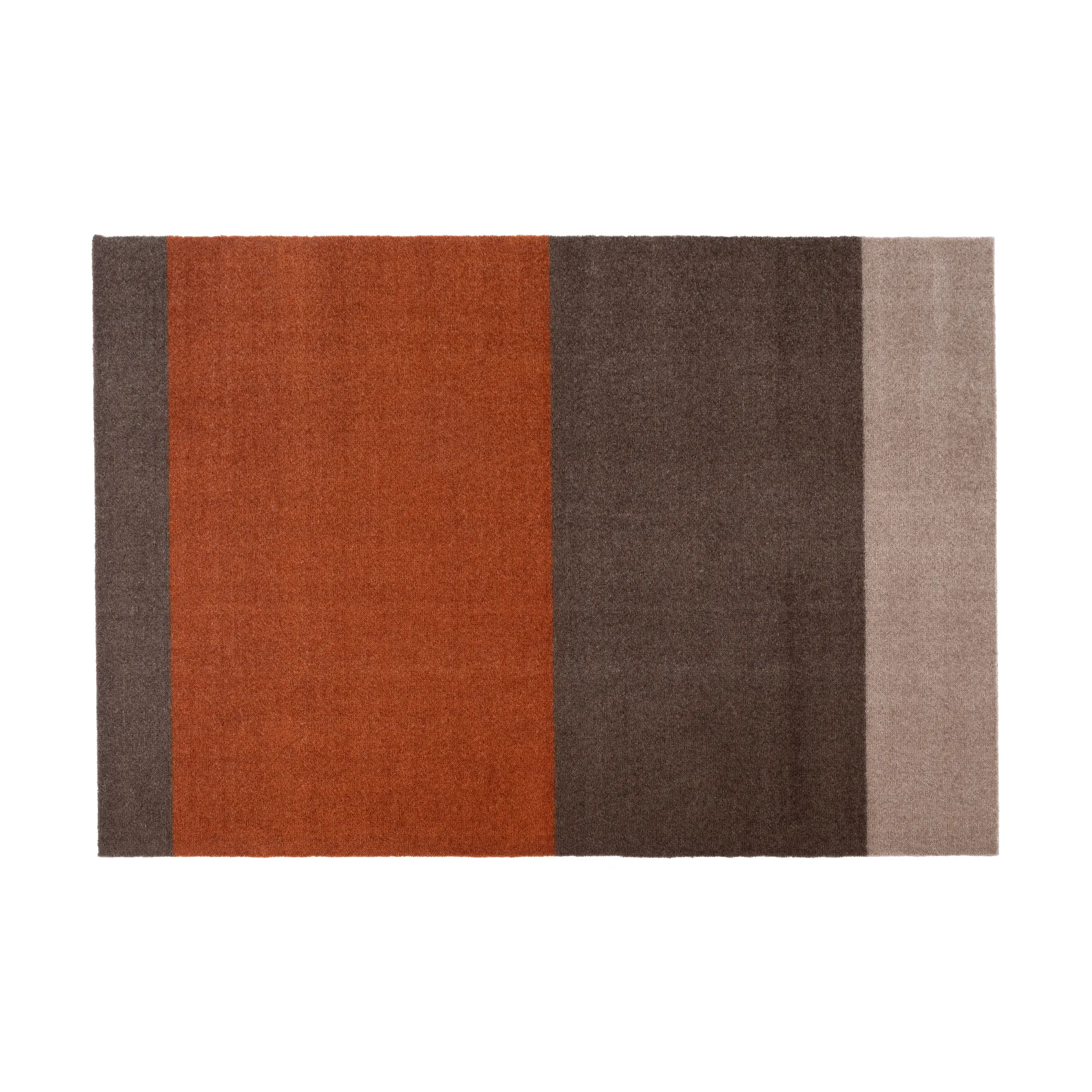 Stripes gångmatta horisontell, Brown-terrakotta 90x130 cm tica copenhagen