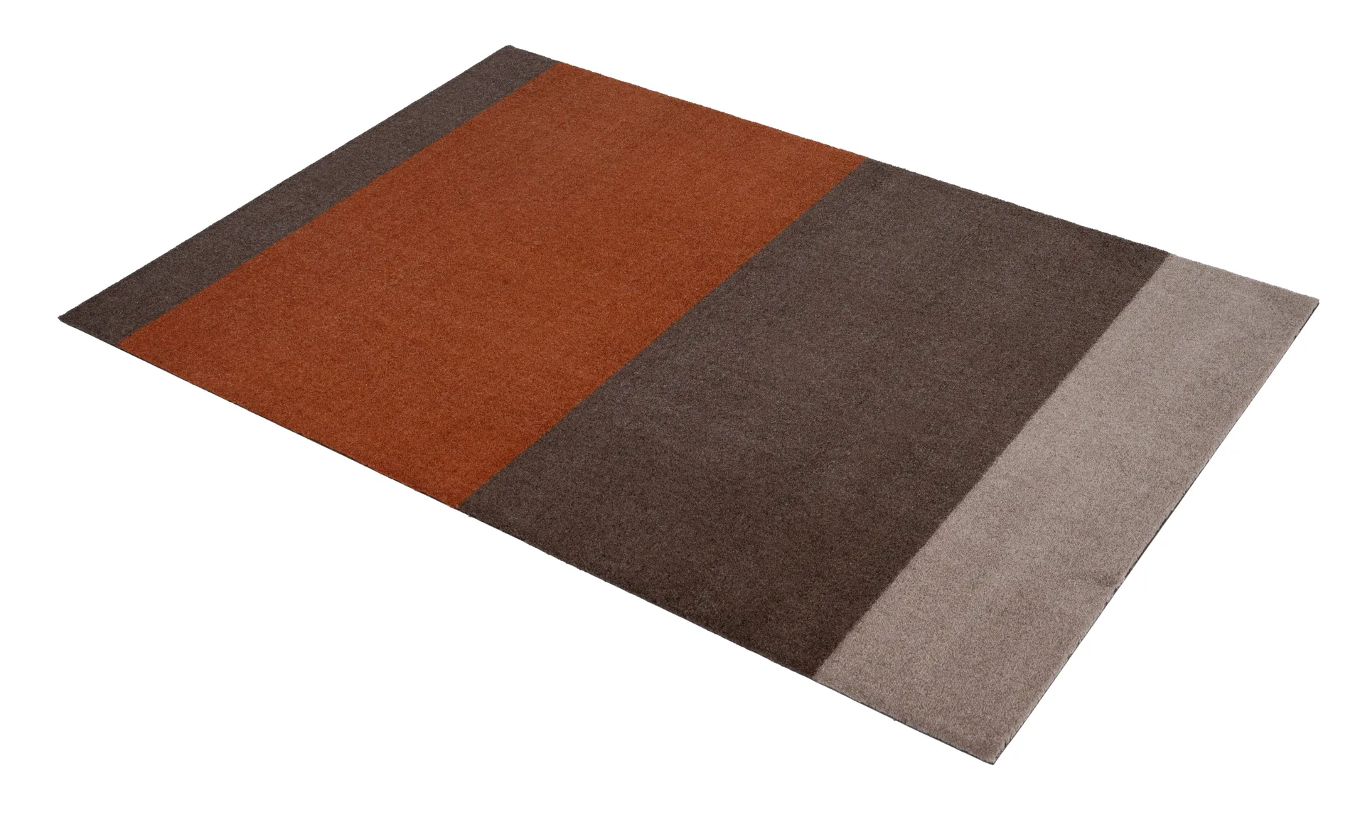 Stripes gångmatta horisontell, Brown-terrakotta 90x130 cm tica copenhagen