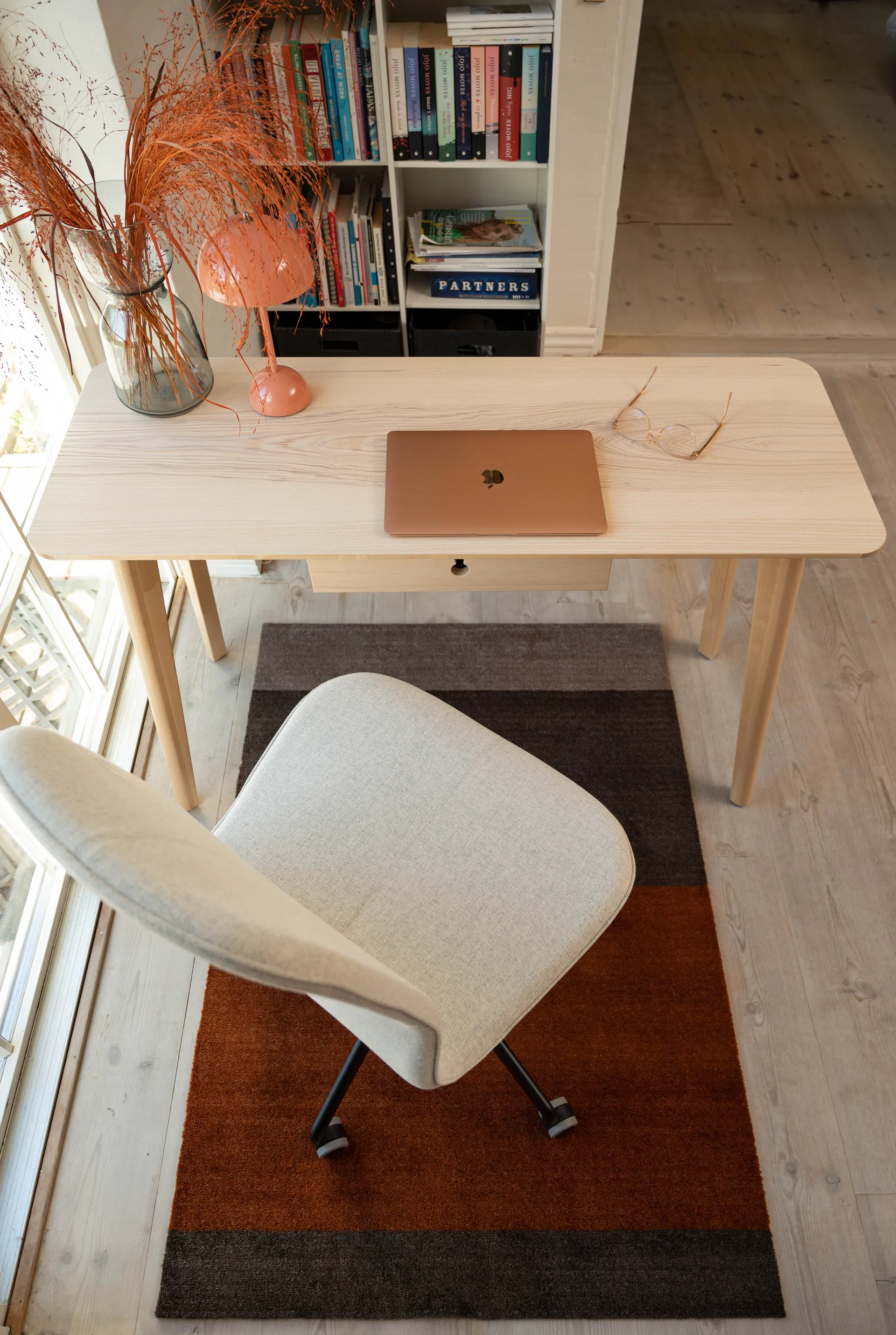 Stripes gångmatta horisontell, Brown-terrakotta 90x130 cm tica copenhagen