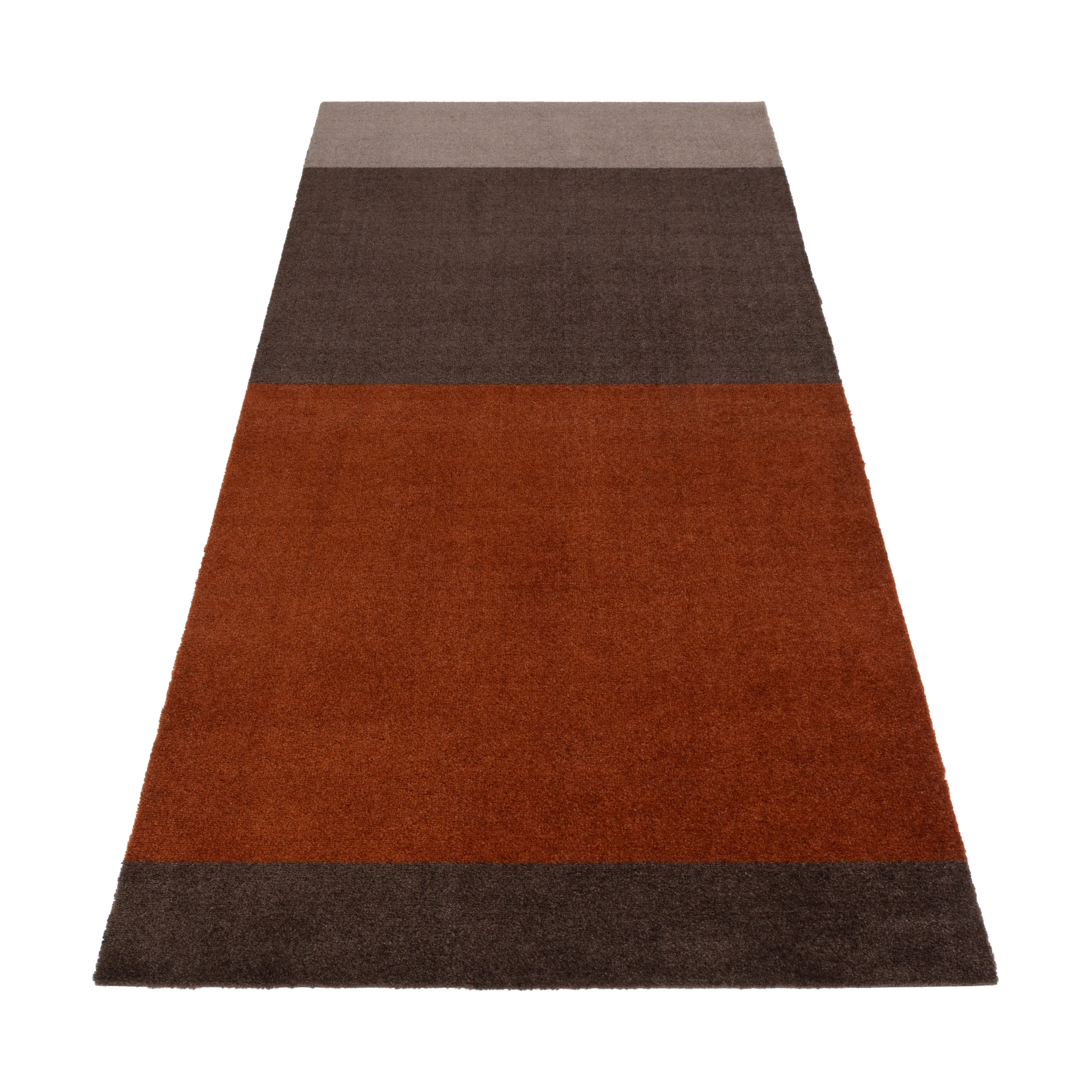 Stripes gångmatta horisontell, Brown-terrakotta 90x200 cm
