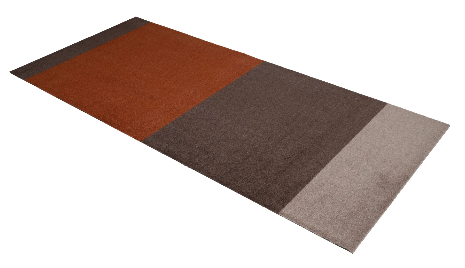 Stripes gångmatta horisontell, Brown-terrakotta 90x200 cm tica copenhagen