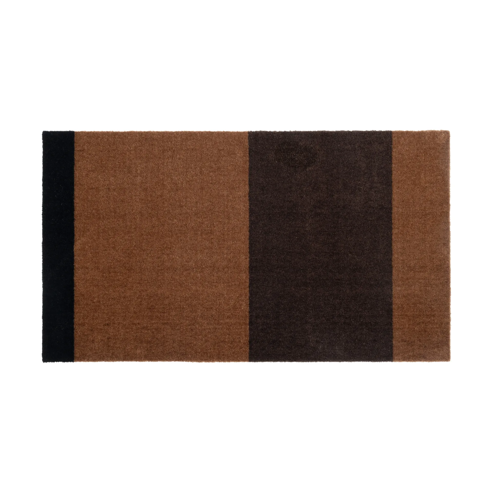 Stripes gångmatta horisontell, Cognac-dark brown-black, 67x120 cm tica copenhagen