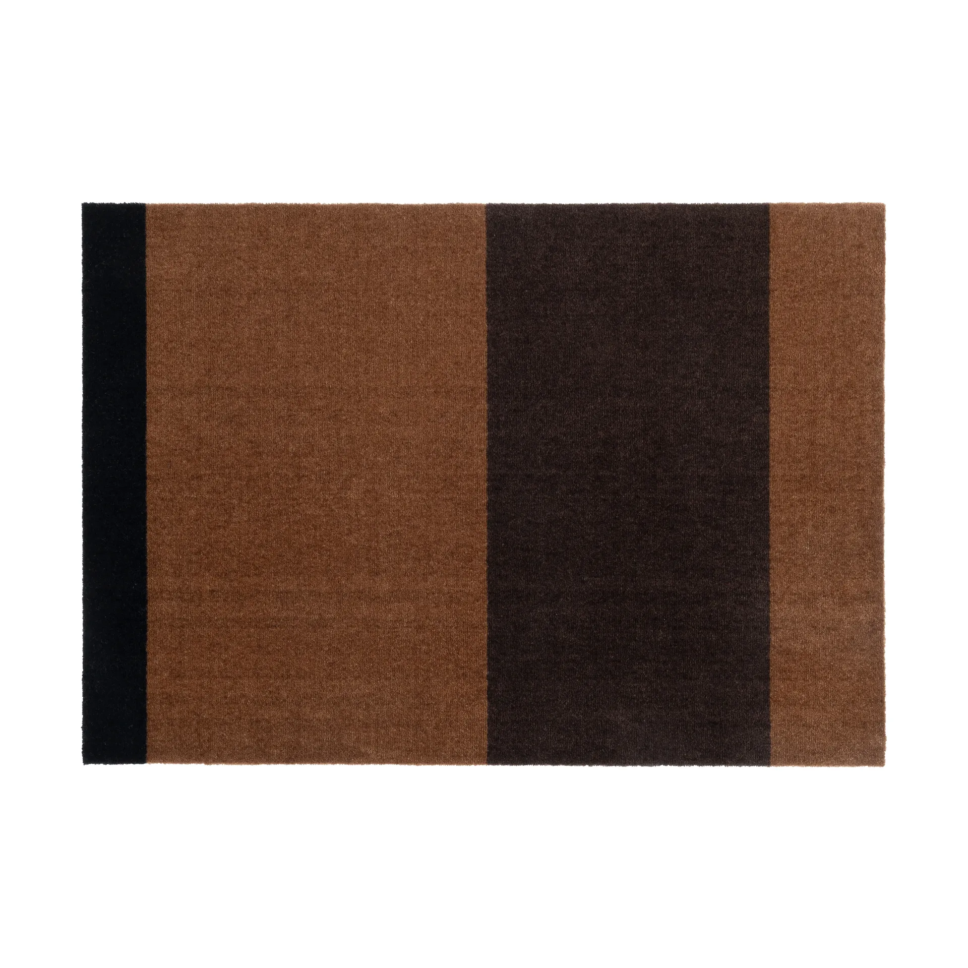 Stripes gångmatta horisontell, Cognac-dark brown-black, 90x130 cm tica copenhagen