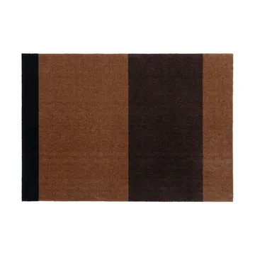 Stripes gångmatta horisontell - Cognac-dark brown-black, 90x130 cm - tica copenhagen