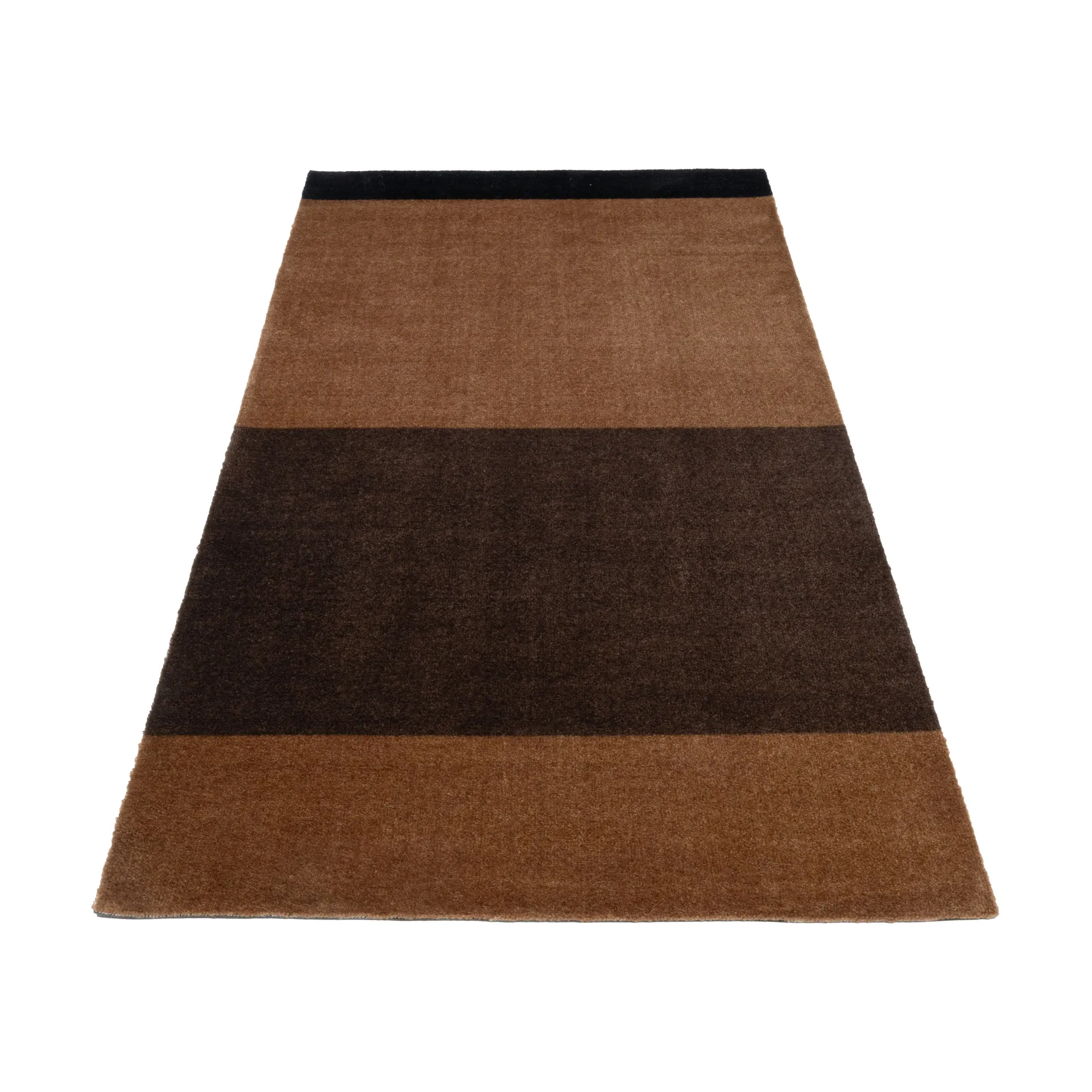 Stripes gångmatta horisontell, Cognac-dark brown-black, 90x200 cm tica copenhagen
