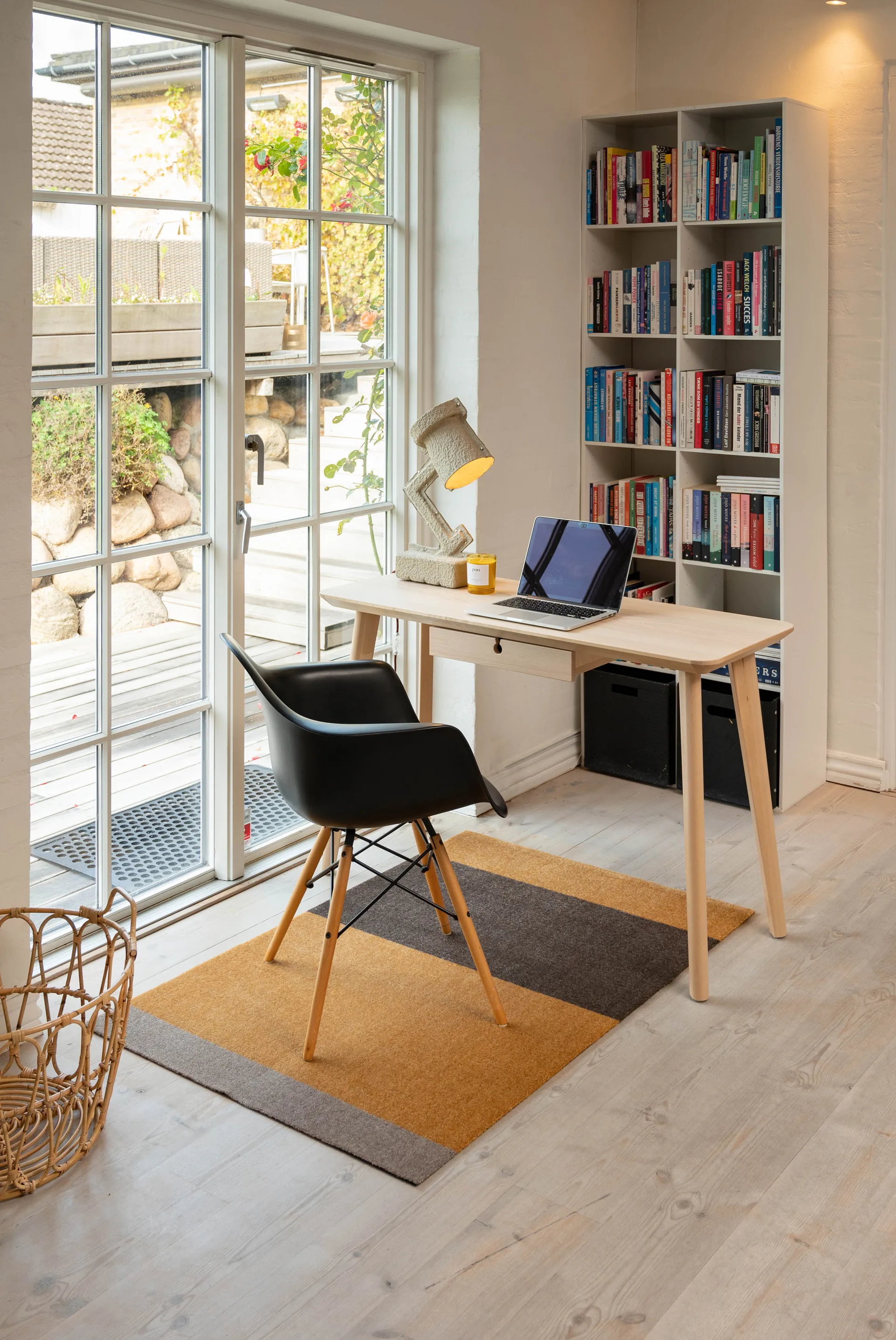 Stripes gångmatta horisontell, Dijon-brown-sand, 90x130 cm tica copenhagen