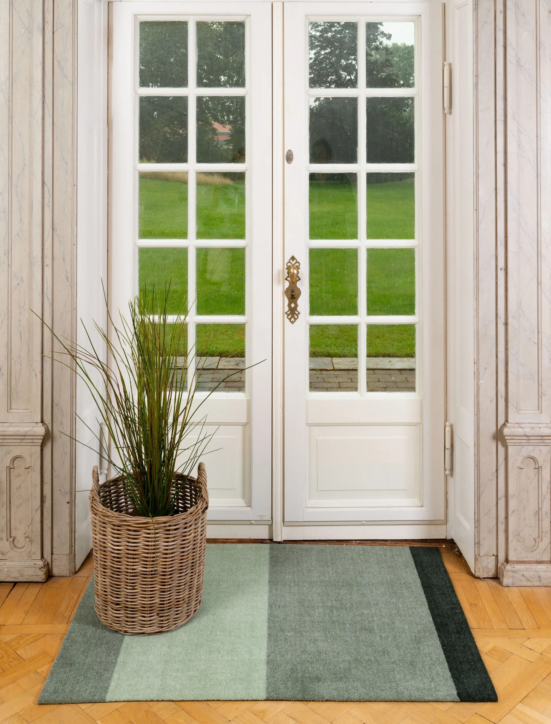 Stripes gångmatta horisontell, Green, 90x130 cm tica copenhagen