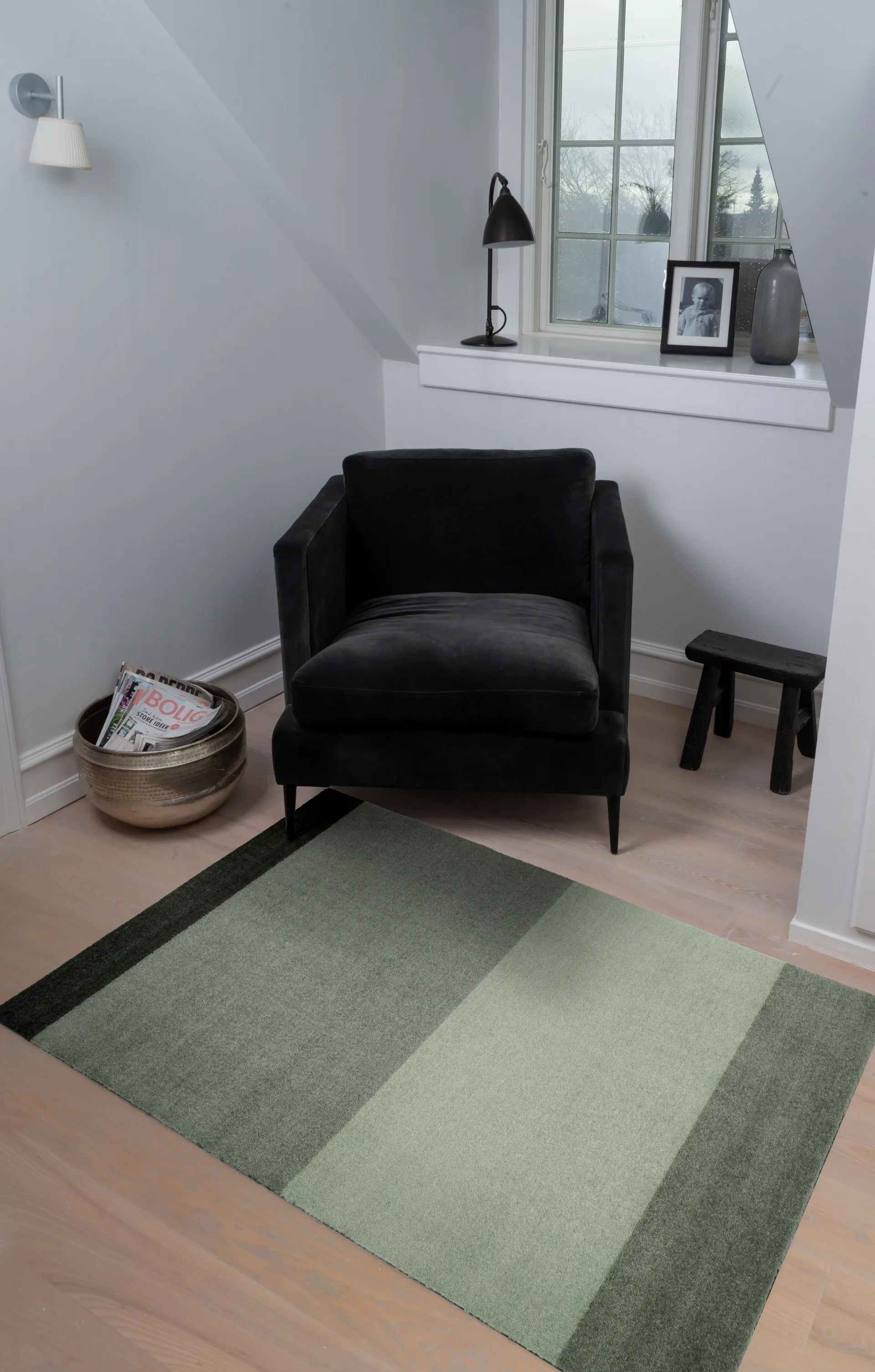 Stripes gångmatta horisontell, Green, 90x130 cm tica copenhagen