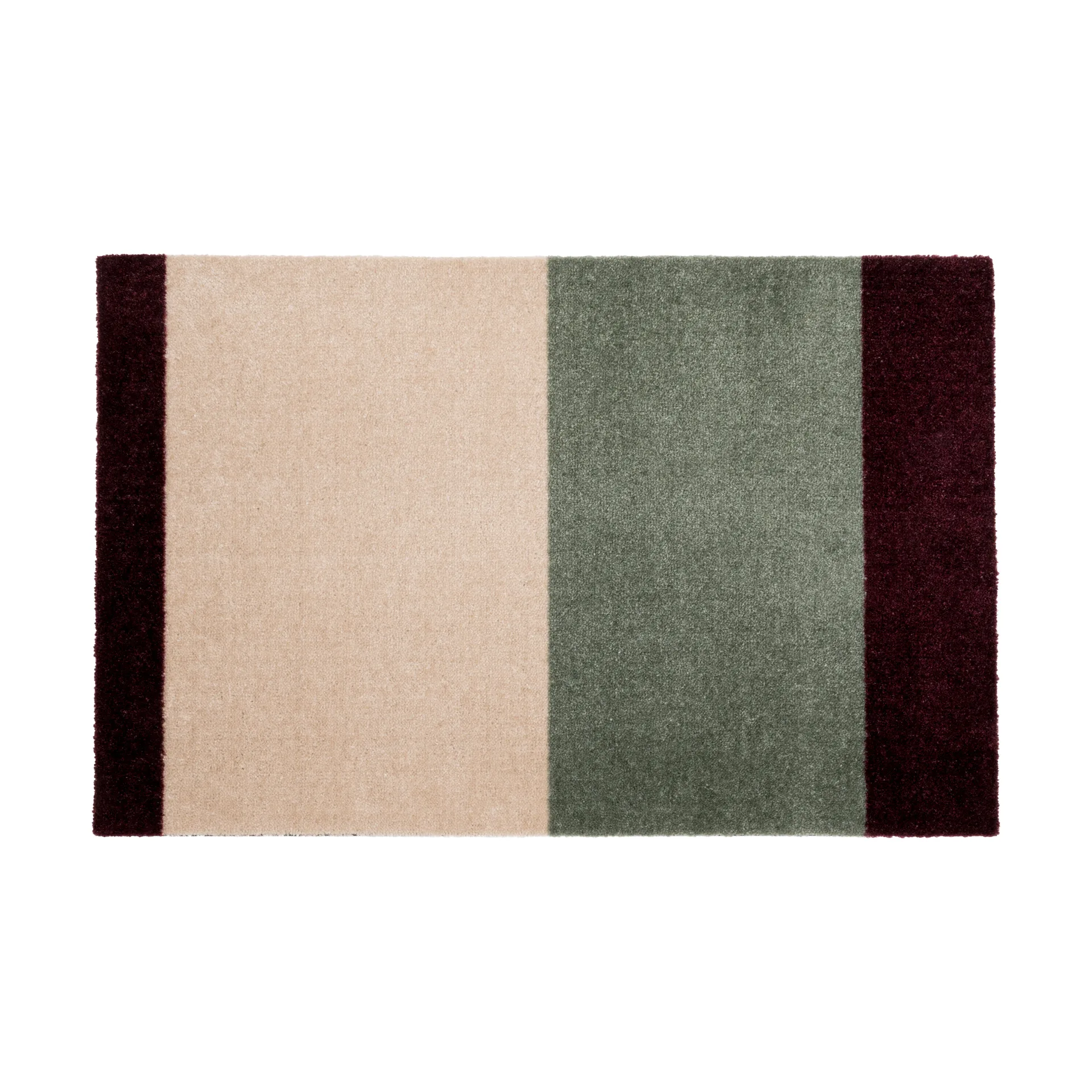 Stripes gångmatta horisontell, Green-ivory-bordeaux, 67x120 cm tica copenhagen