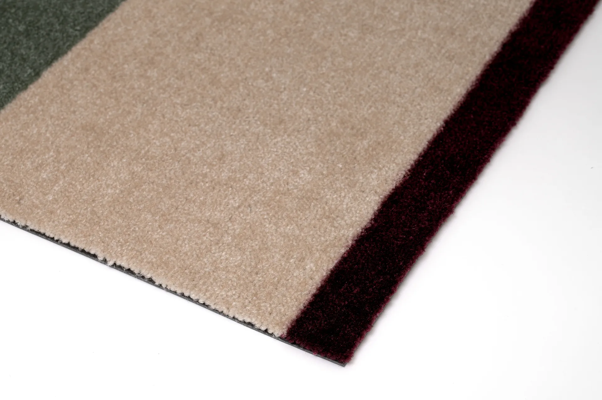 Stripes gångmatta horisontell, Green-ivory-bordeaux, 67x120 cm tica copenhagen