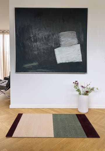 Stripes gångmatta horisontell - Green-ivory-bordeaux, 67x120 cm - tica copenhagen