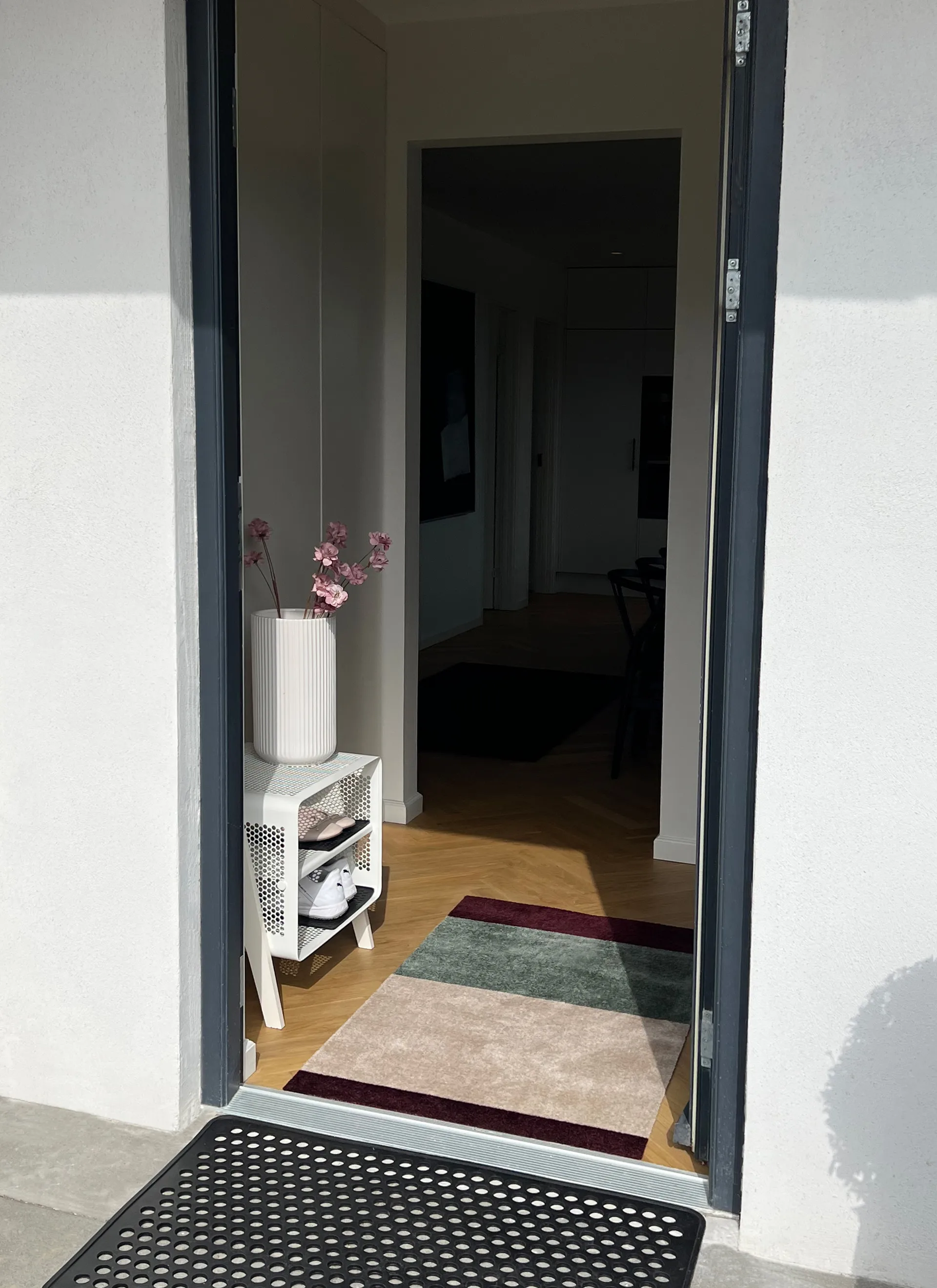 Stripes gångmatta horisontell, Green-ivory-bordeaux, 67x120 cm tica copenhagen