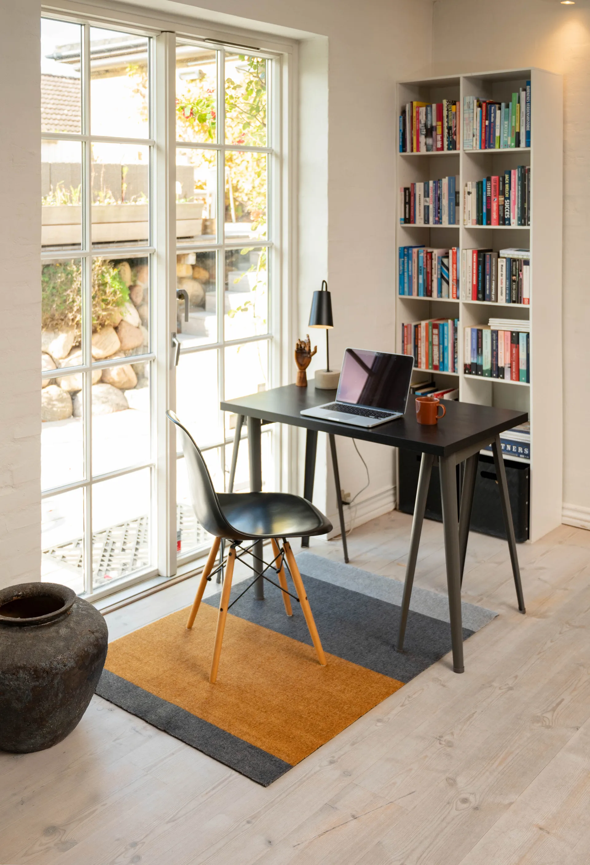 Stripes gångmatta horisontell, Grey-grey-dijon, 90x130 cm tica copenhagen