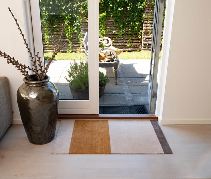 Stripes gångmatta horisontell, Ivory-dijon-brown, 67x120 cm tica copenhagen