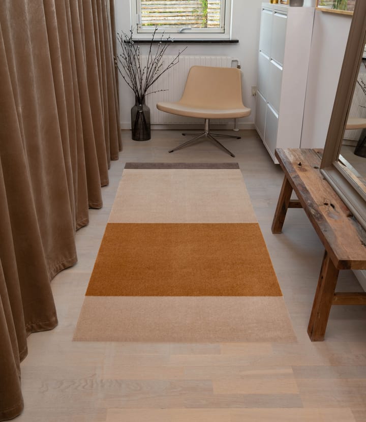 Stripes gångmatta horisontell, Ivory-dijon-brown, 90x200 cm tica copenhagen