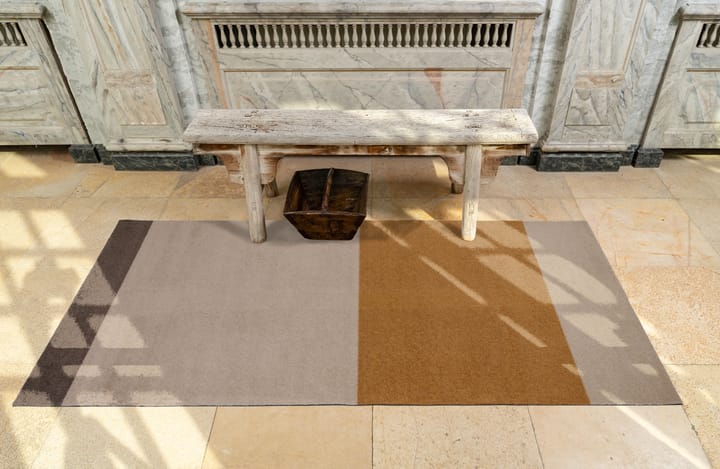 Stripes gångmatta horisontell, Ivory-dijon-brown, 90x200 cm tica copenhagen