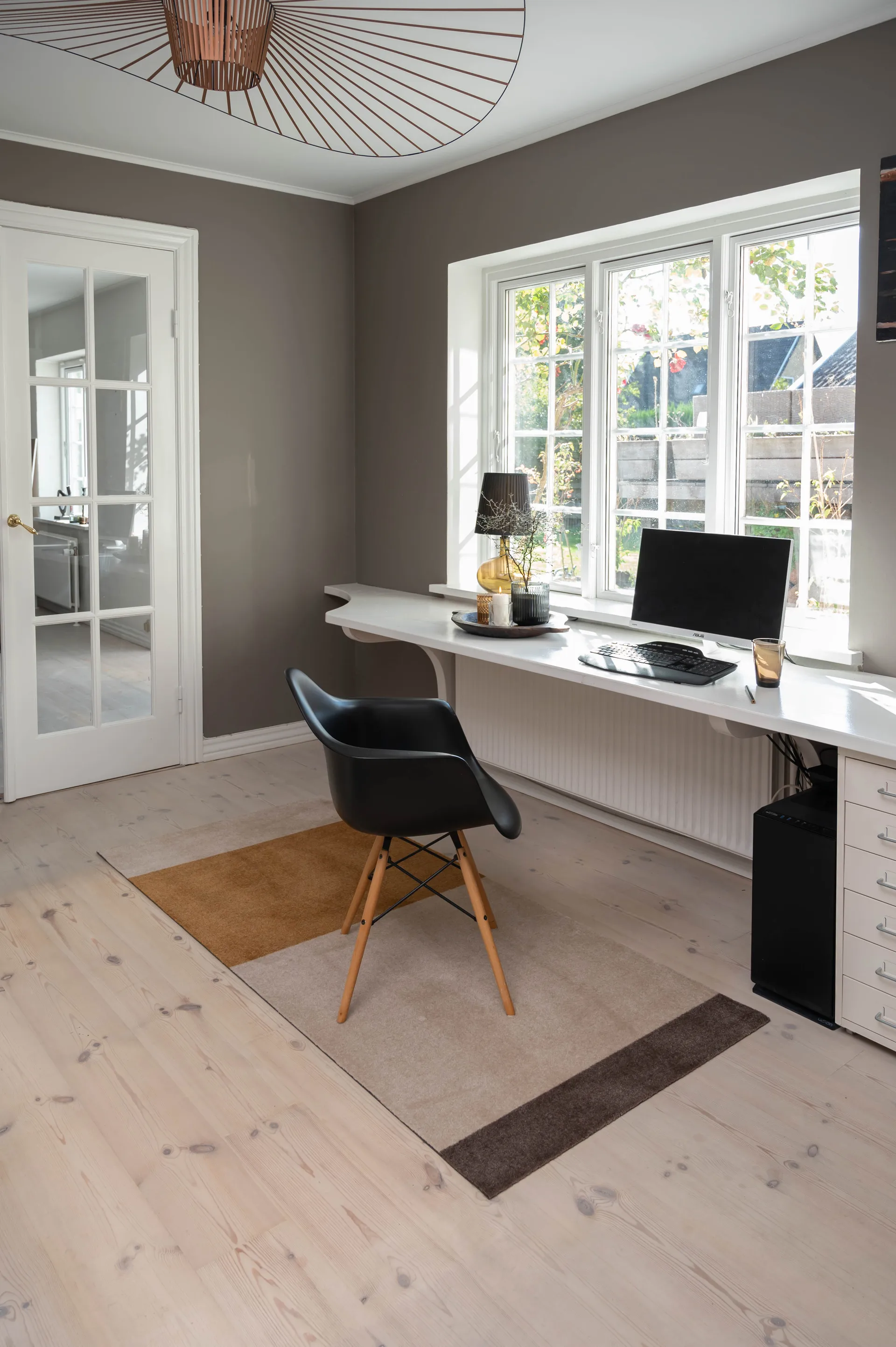 Stripes gångmatta horisontell, Ivory-dijon-brown, 90x200 cm tica copenhagen