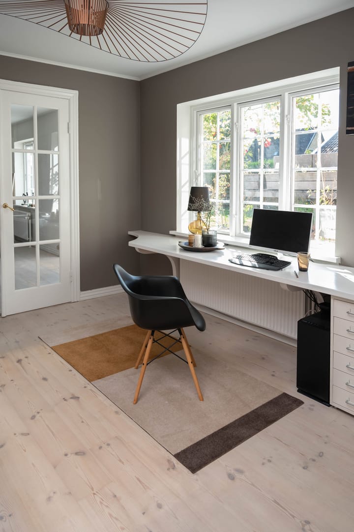 Stripes gångmatta horisontell, Ivory-dijon-brown, 90x200 cm tica copenhagen