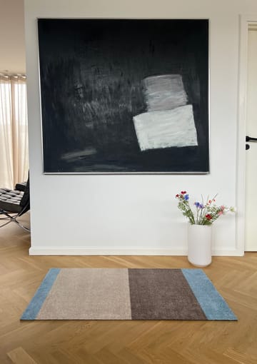 Stripes gångmatta horisontell - Ivory-sand-blue, 67x120 cm - tica copenhagen