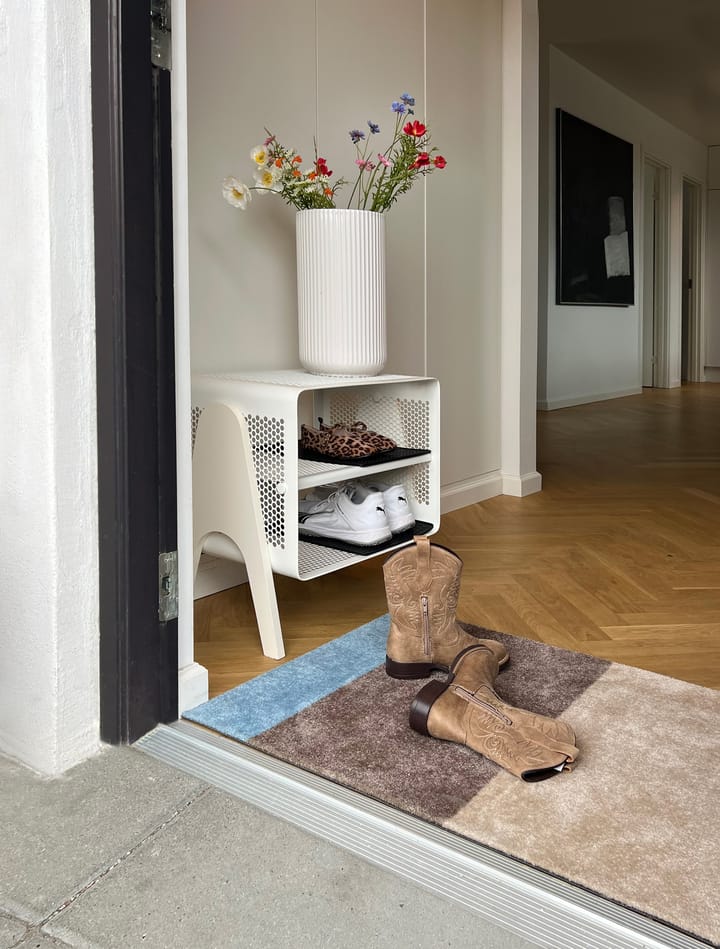 Stripes gångmatta horisontell, Ivory-sand-blue, 67x120 cm tica copenhagen
