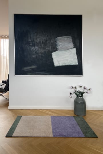 Stripes gångmatta horisontell - Lilac-ivory-green, 67x120 cm - tica copenhagen
