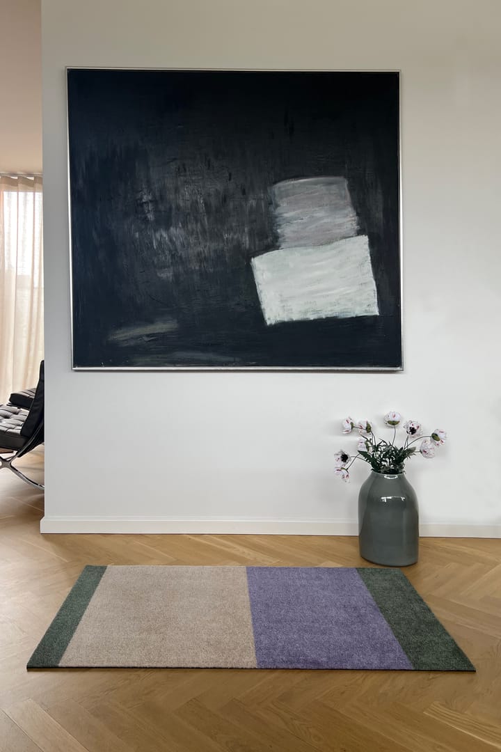 Stripes gångmatta horisontell, Lilac-ivory-green, 67x120 cm tica copenhagen