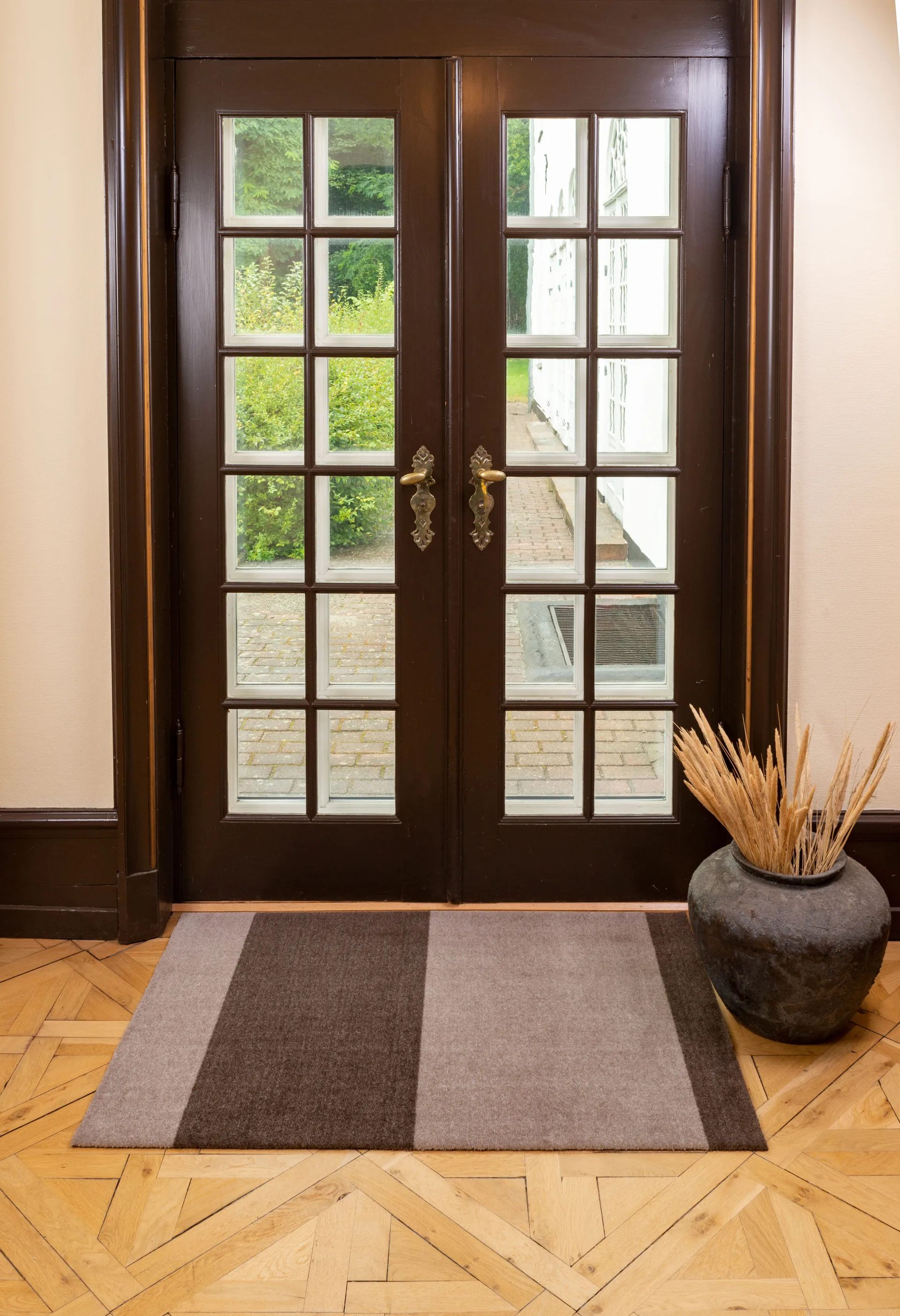 Stripes gångmatta horisontell, Sand-brown, 90x130 cm tica copenhagen