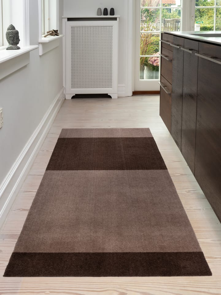 Stripes gångmatta horisontell, Sand-brown, 90x200 cm tica copenhagen