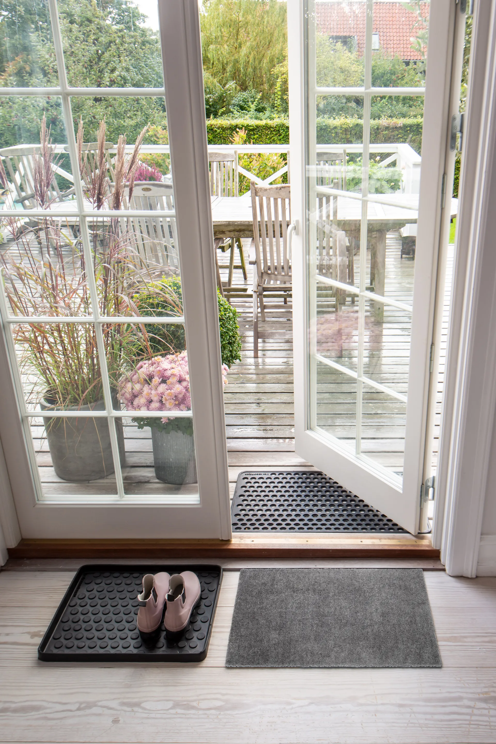 Unicolor dörrmatta, Steelgrey, 40x60 cm tica copenhagen