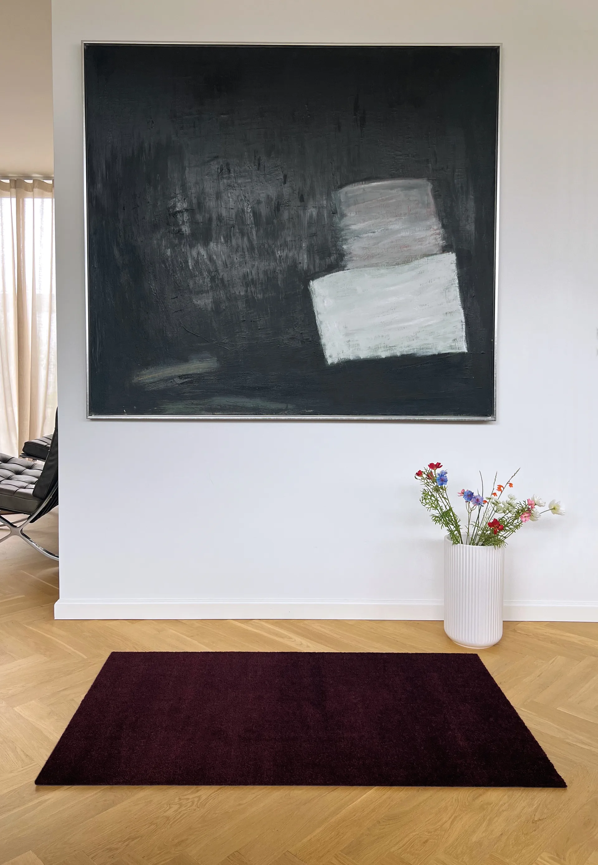 Unicolor gångmatta, Bordeaux, 90x130 cm tica copenhagen