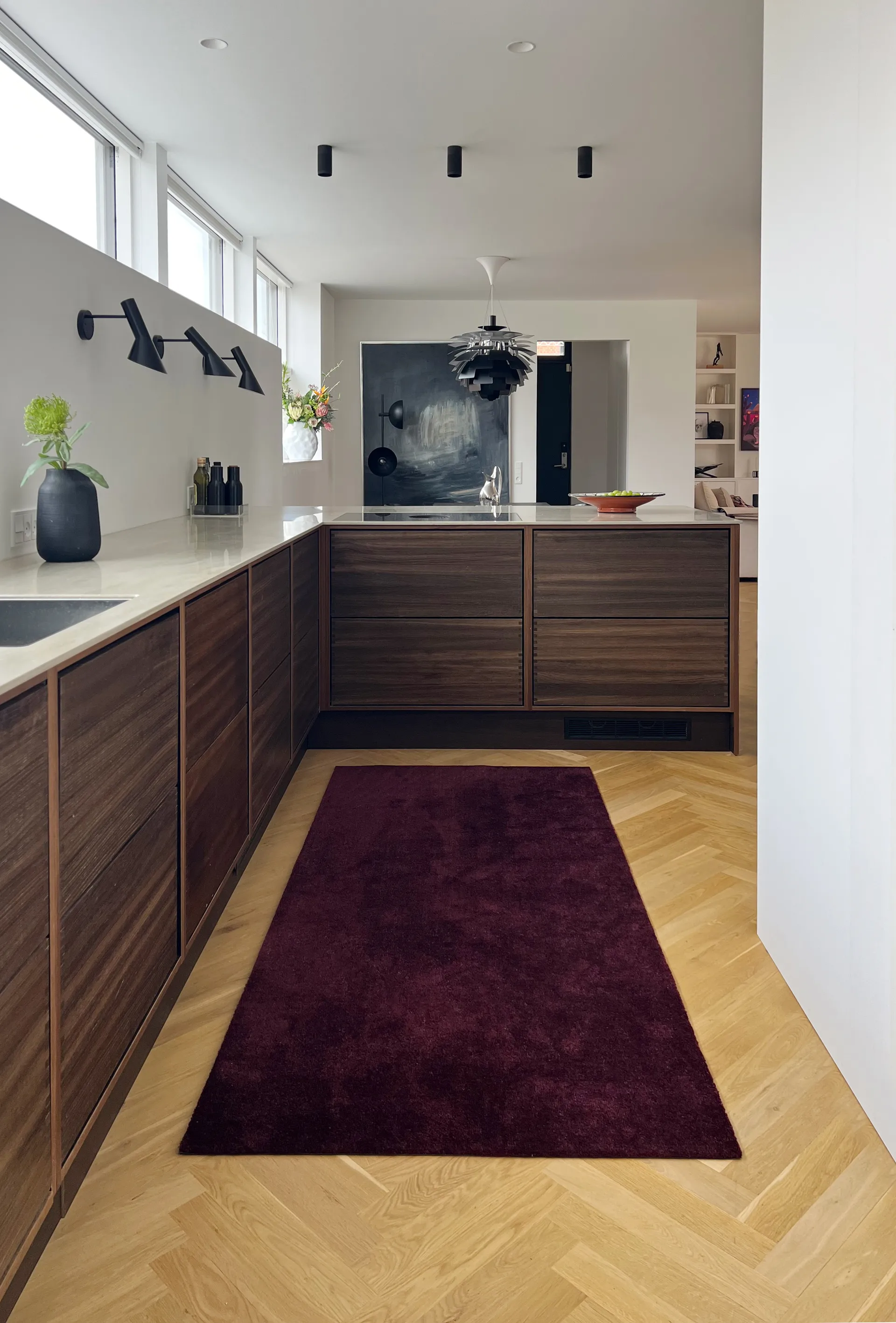 Unicolor gångmatta, Bordeaux, 90x200 cm tica copenhagen