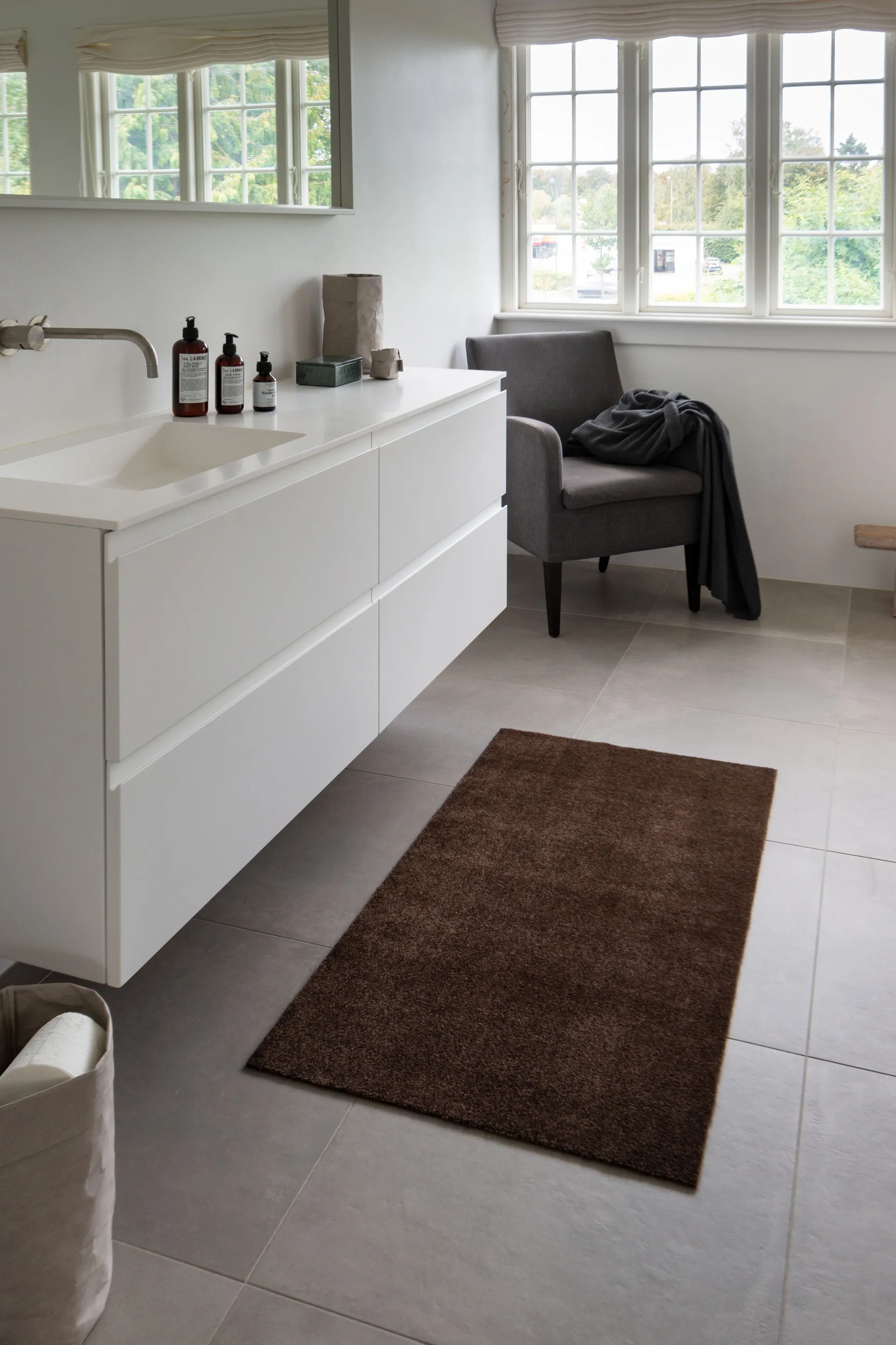 Unicolor gångmatta, Brown, 67x120 cm tica copenhagen