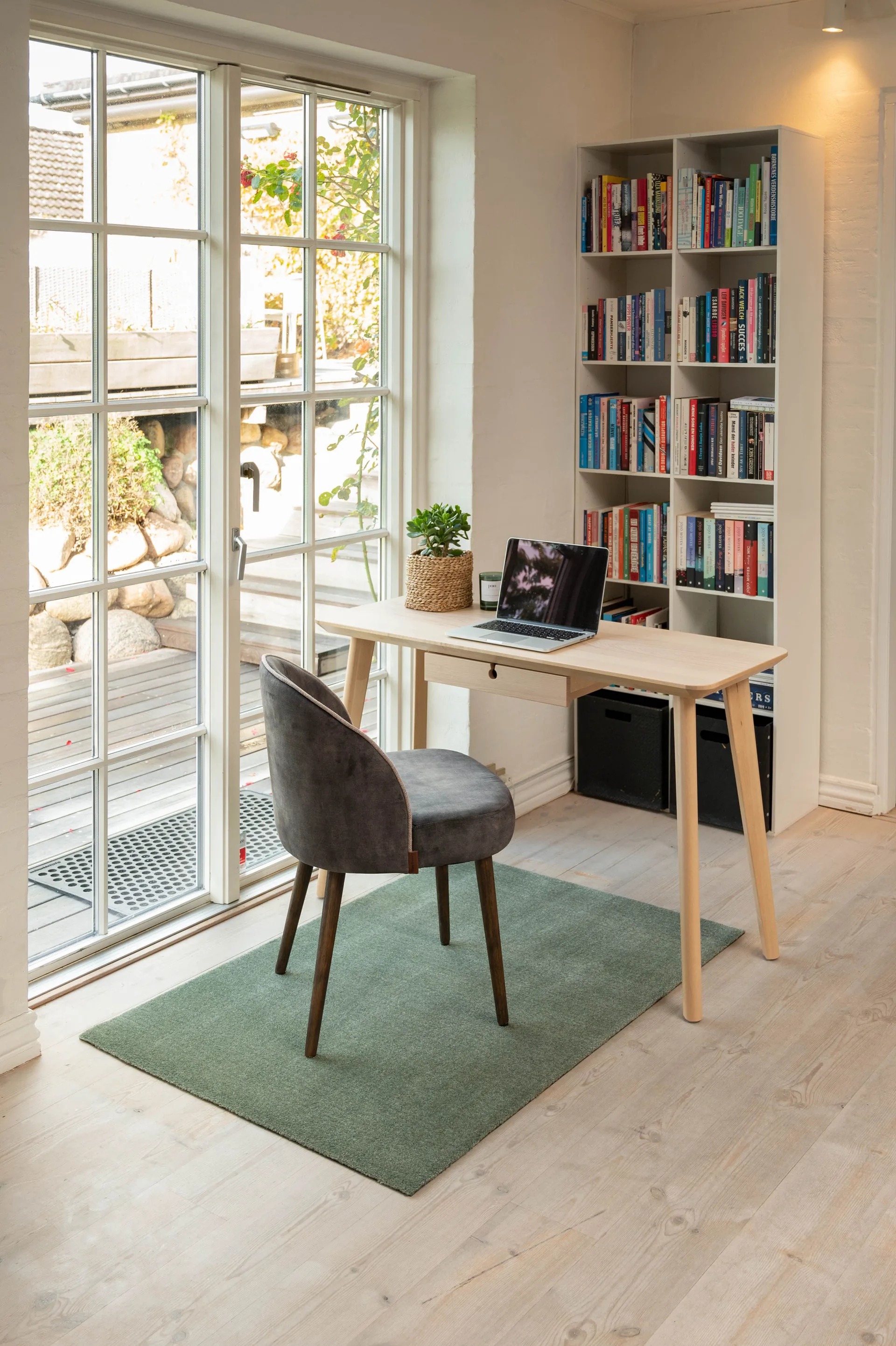 Unicolor gångmatta, Dusty green, 90x130 cm tica copenhagen