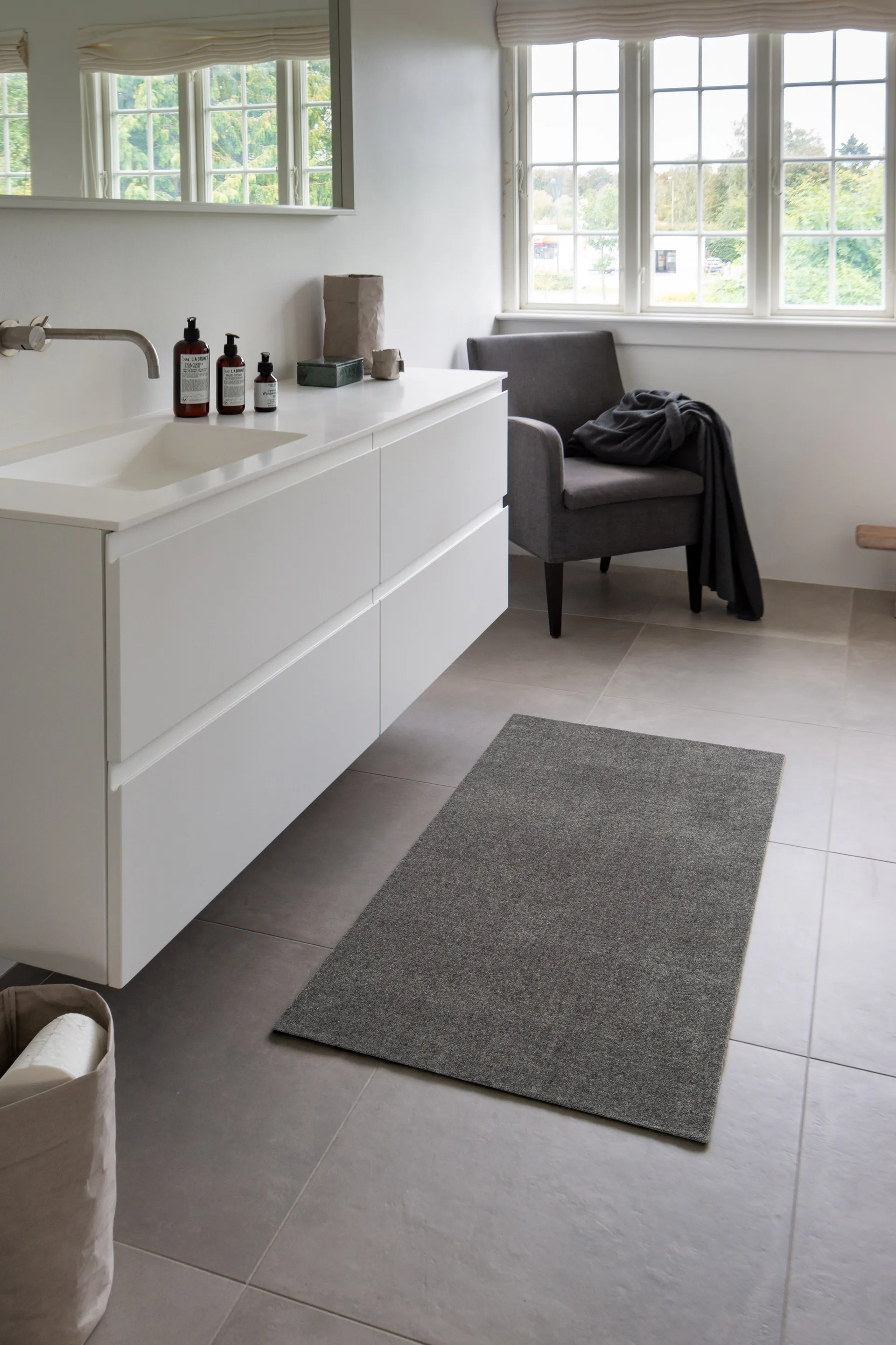 Unicolor gångmatta, Steelgrey, 67x120 cm tica copenhagen