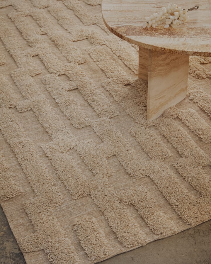 Bielke ullmatta 160x230 cm, Beige-melange Tinted