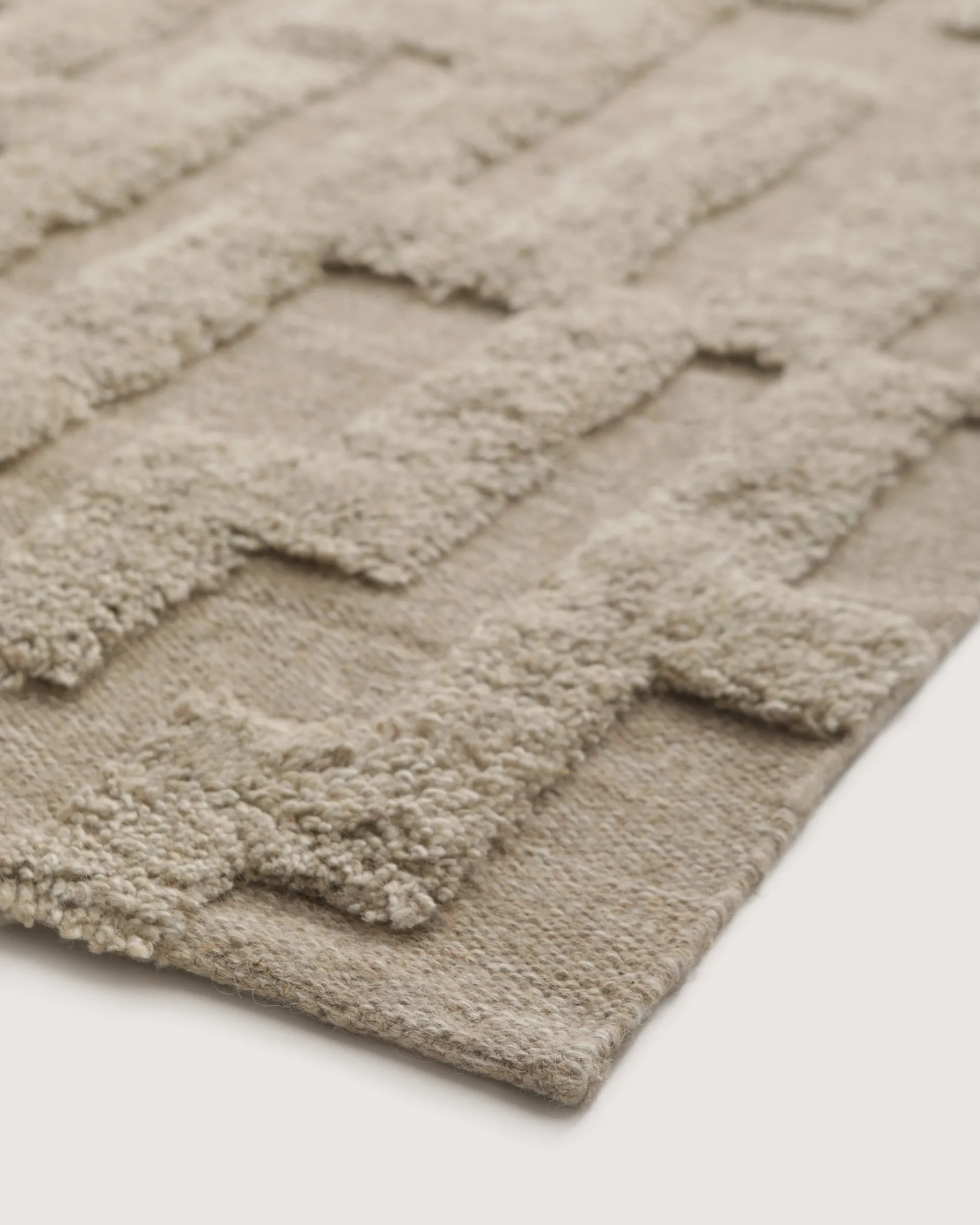 Bielke ullmatta 200x300 cm, Beige-melange Tinted
