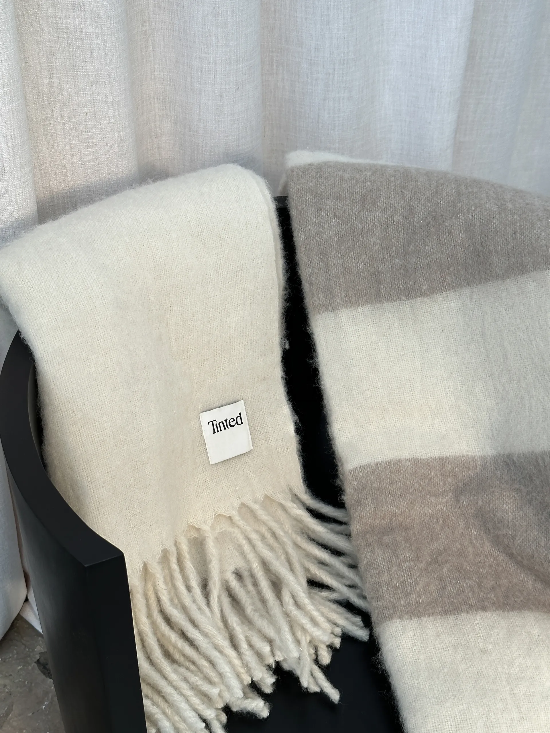 Hemple ullpläd 130x170 cm, Beige-offwhite Tinted