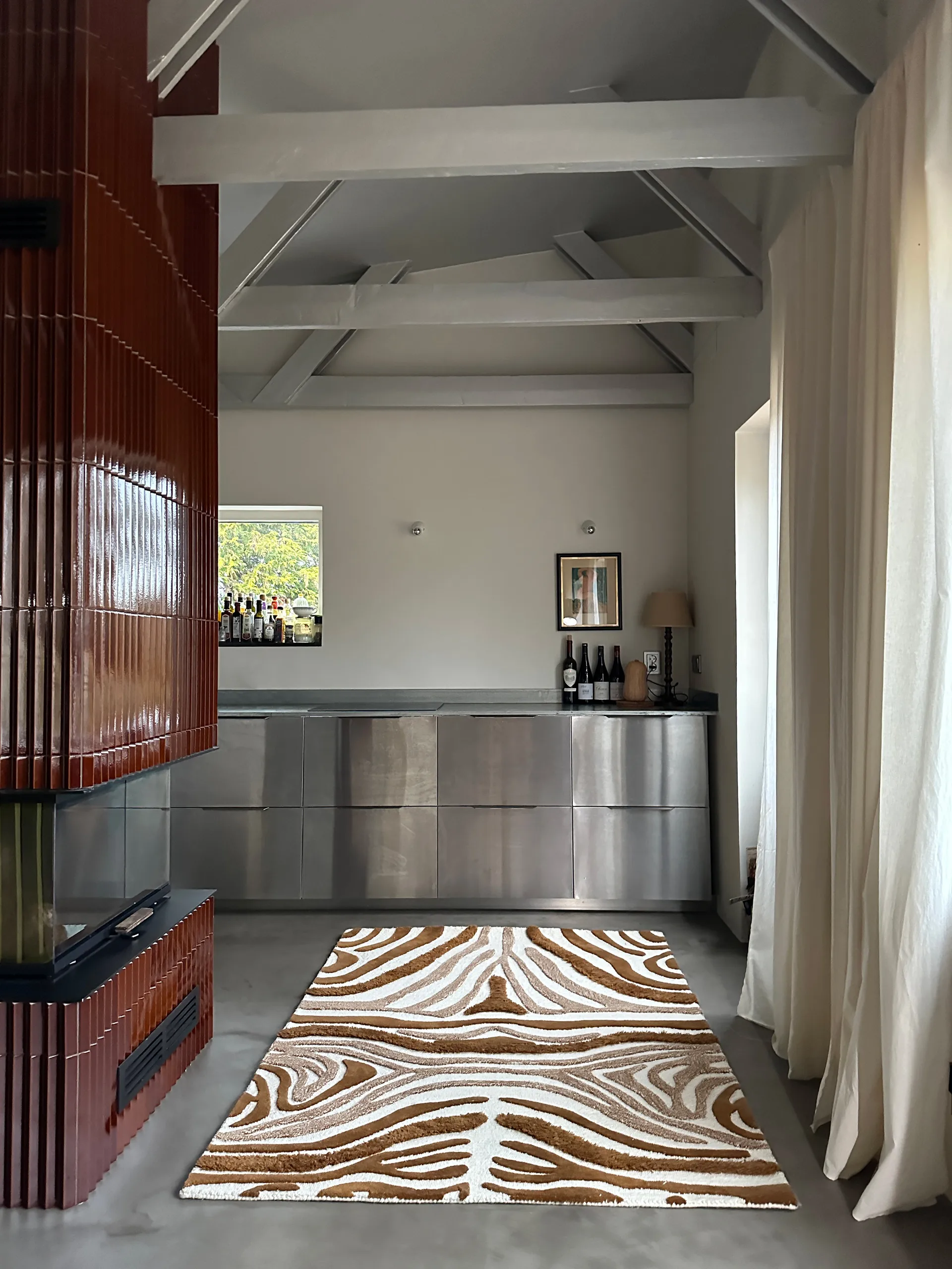 Jepson ullmatta 130x180 cm, Brown-off white Tinted